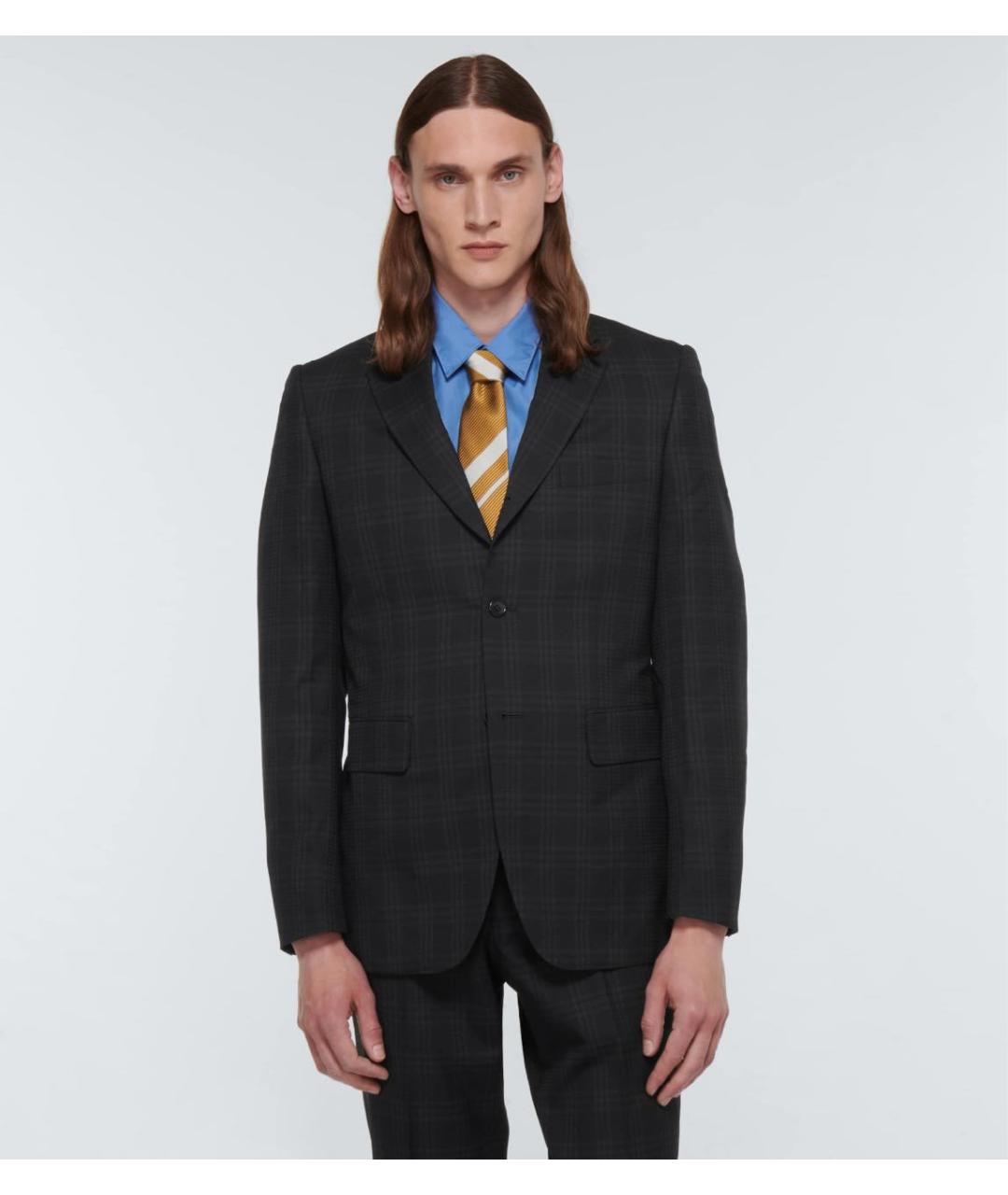 COMME DES GARҪONS HOMME Темно-синий шерстяной пиджак, фото 4