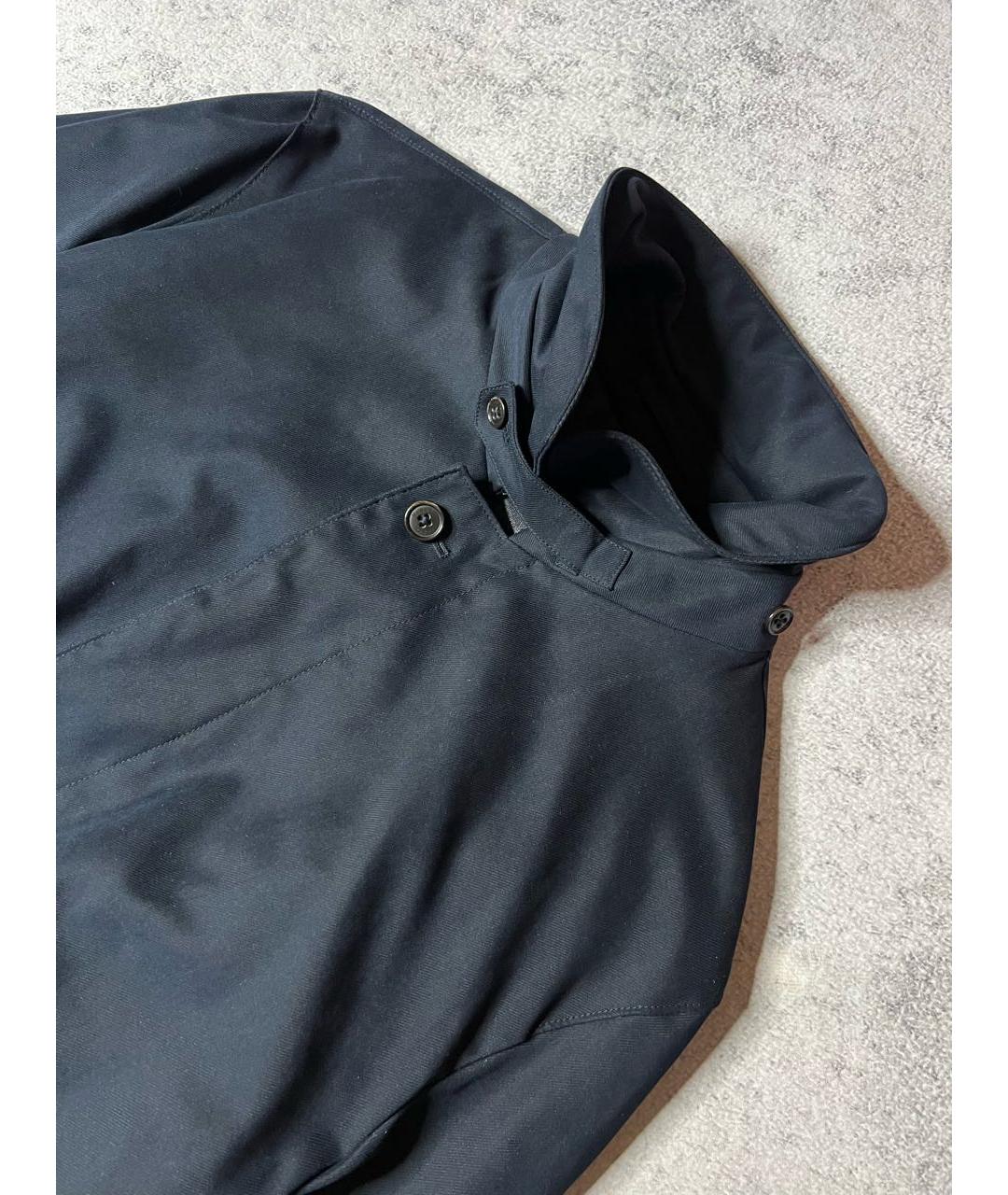 HERNO Темно-синий полиэстеровый тренч / плащ, фото 6