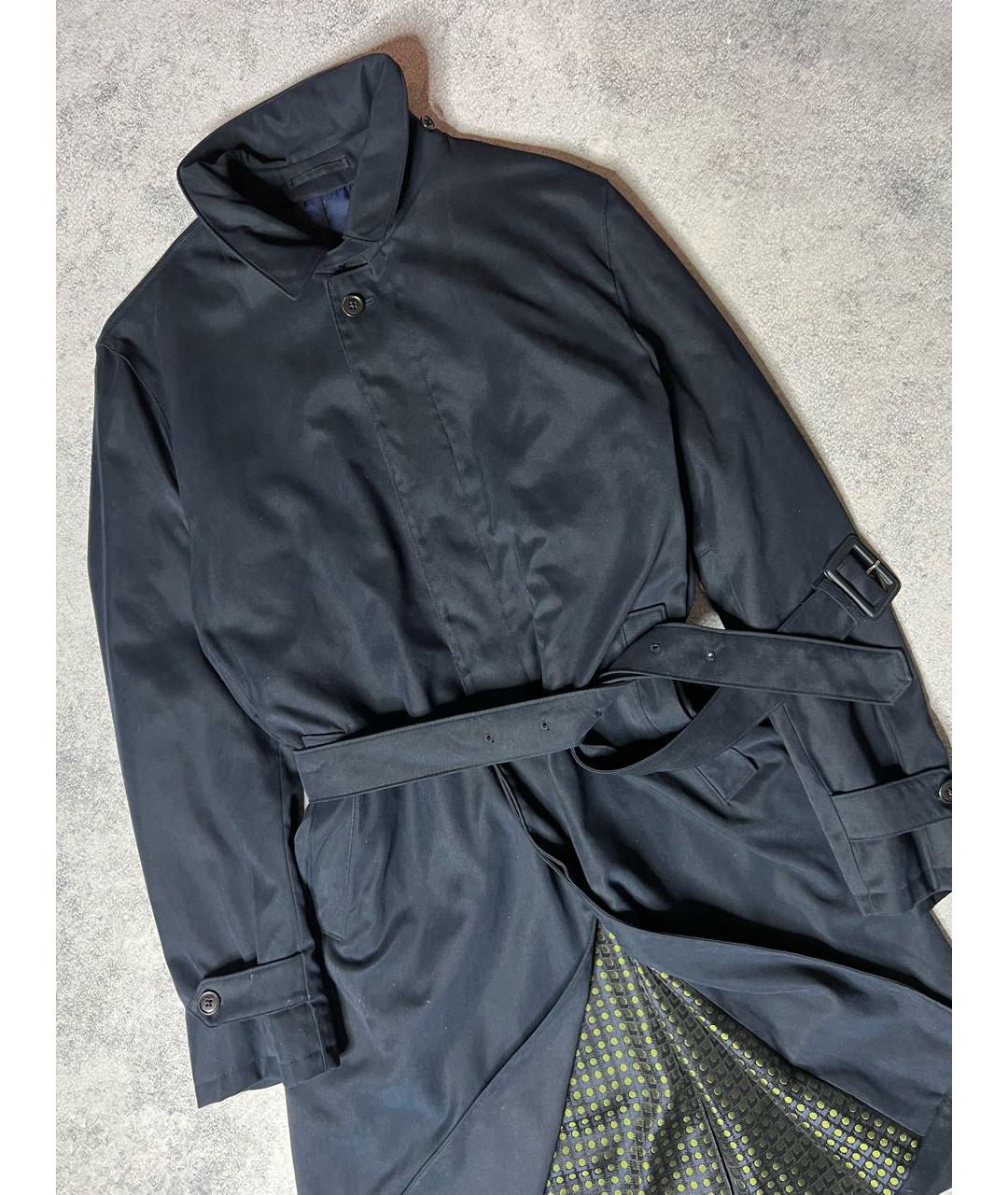 HERNO Темно-синий полиэстеровый тренч / плащ, фото 3