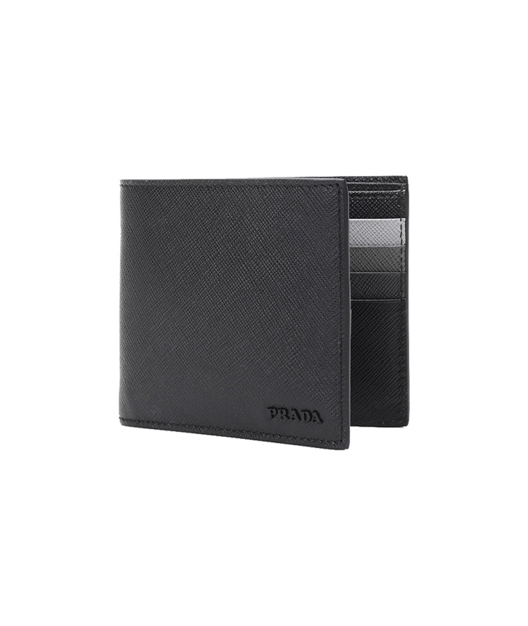 PRADA Черный кожаный кошелек, фото 3
