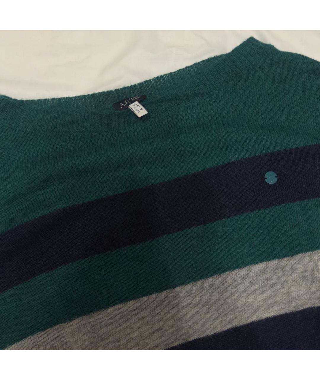 ARMANI JEANS Темно-синий шерстяной джемпер / свитер, фото 2