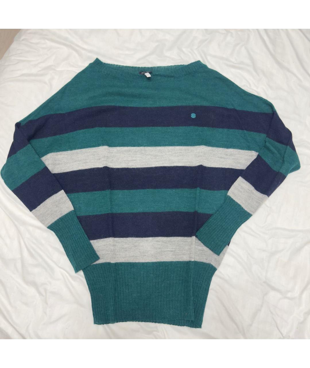 ARMANI JEANS Темно-синий шерстяной джемпер / свитер, фото 4