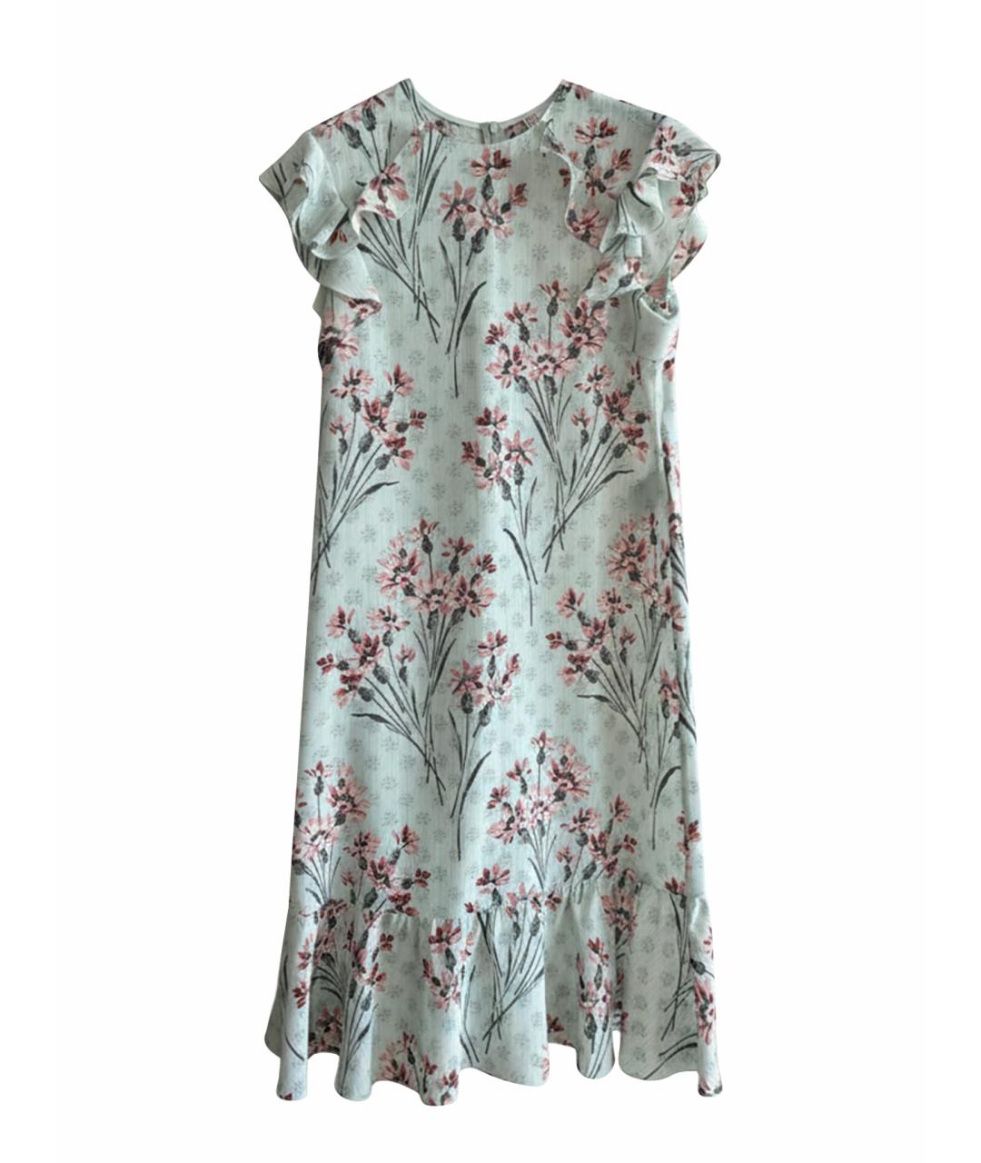 RED VALENTINO Зеленые шелковое повседневное платье, фото 1