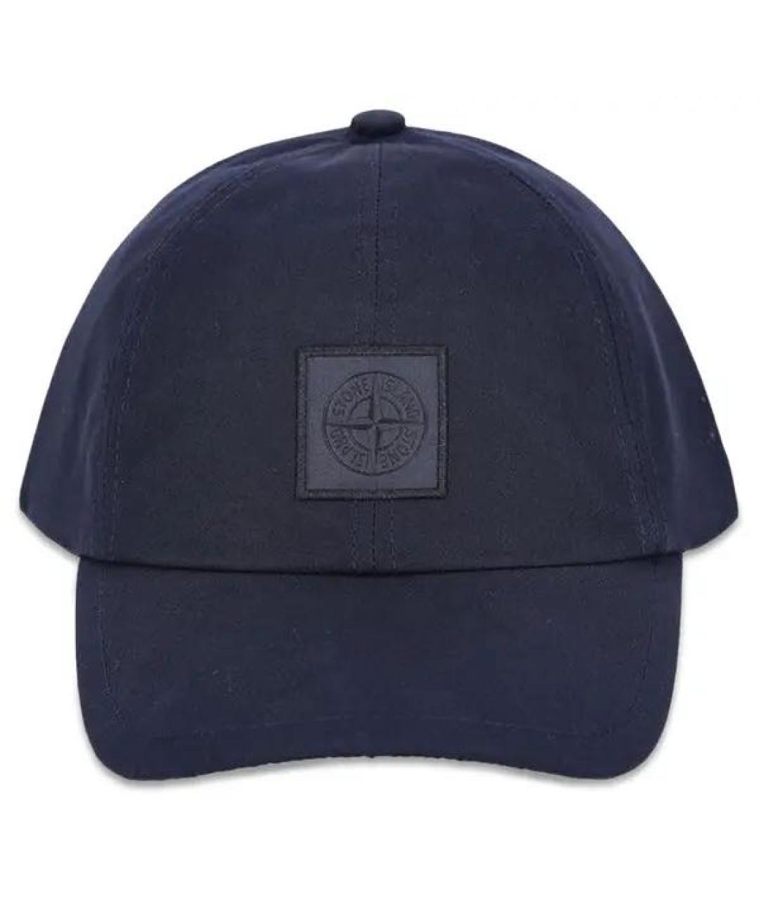 STONE ISLAND Темно-синяя хлопковая кепка/бейсболка, фото 4