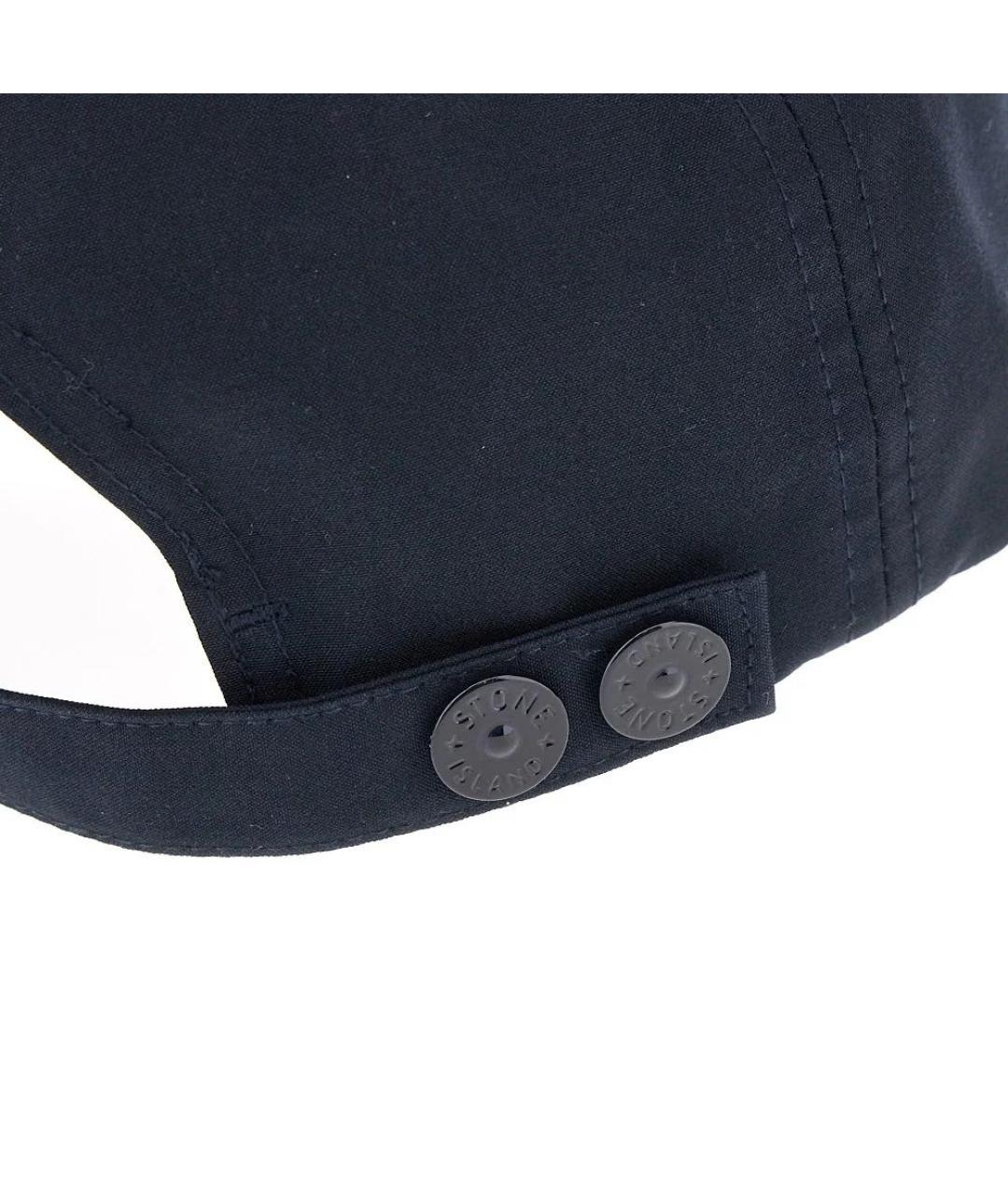 STONE ISLAND Темно-синяя хлопковая кепка/бейсболка, фото 3