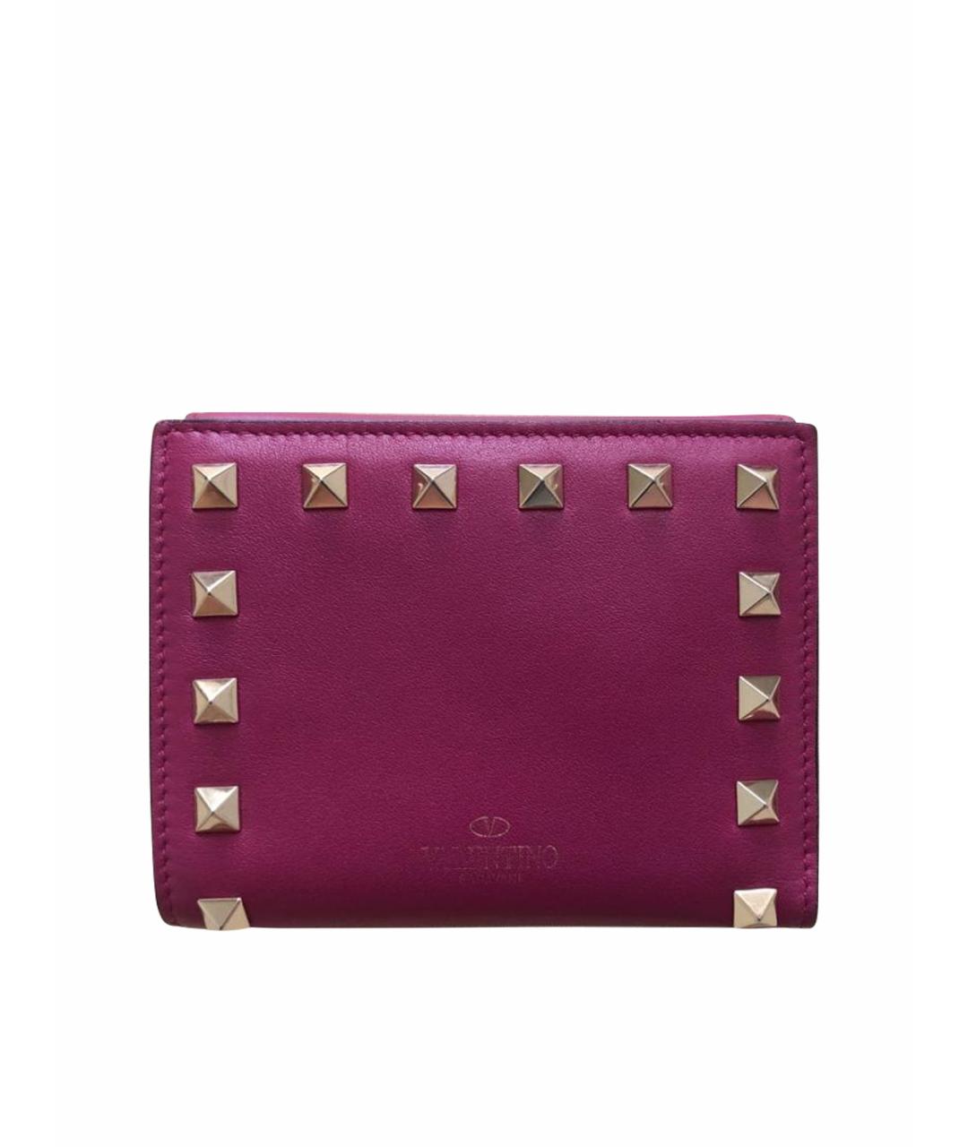 VALENTINO Фуксия кожаный кошелек, фото 1