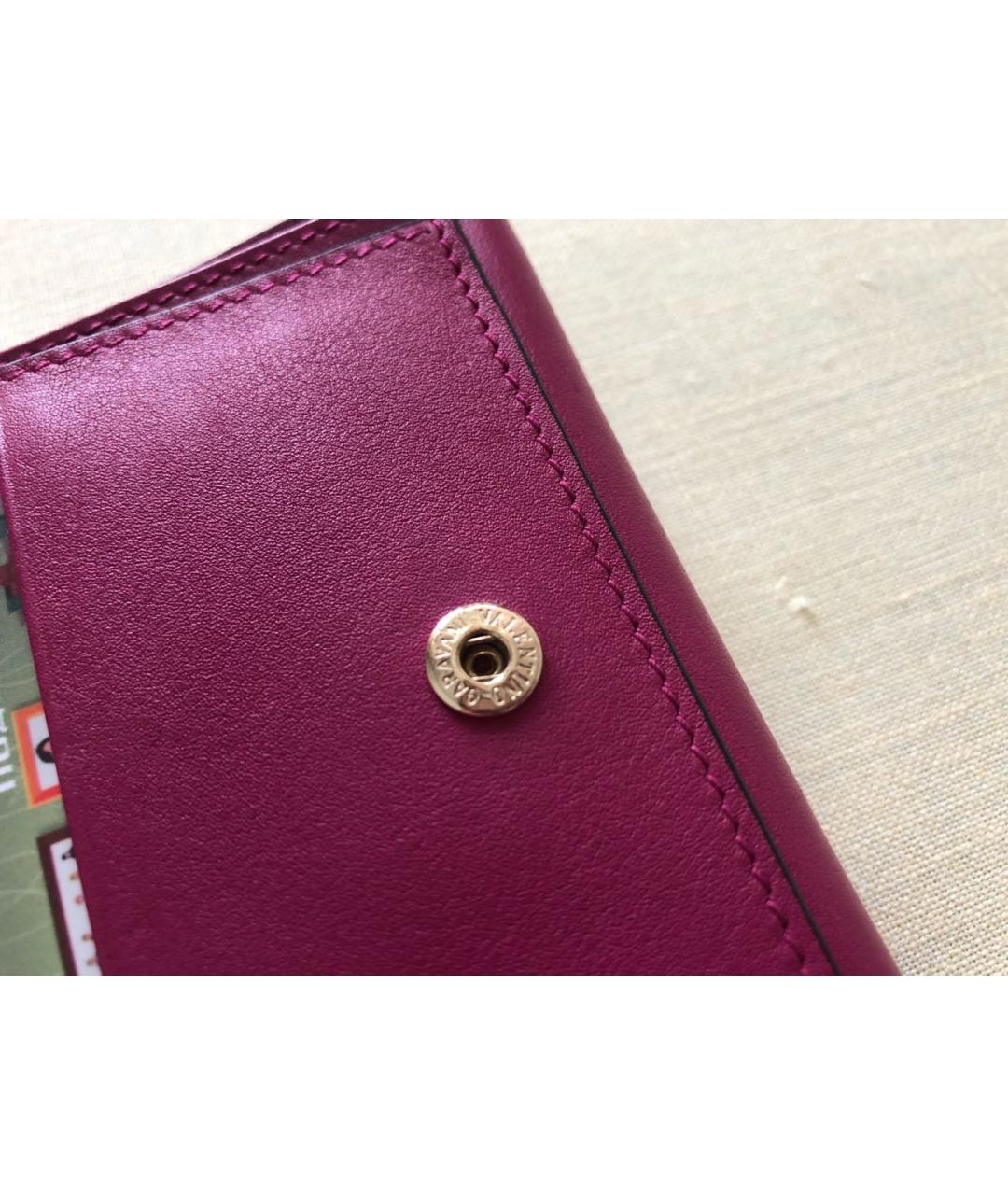VALENTINO Фуксия кожаный кошелек, фото 6