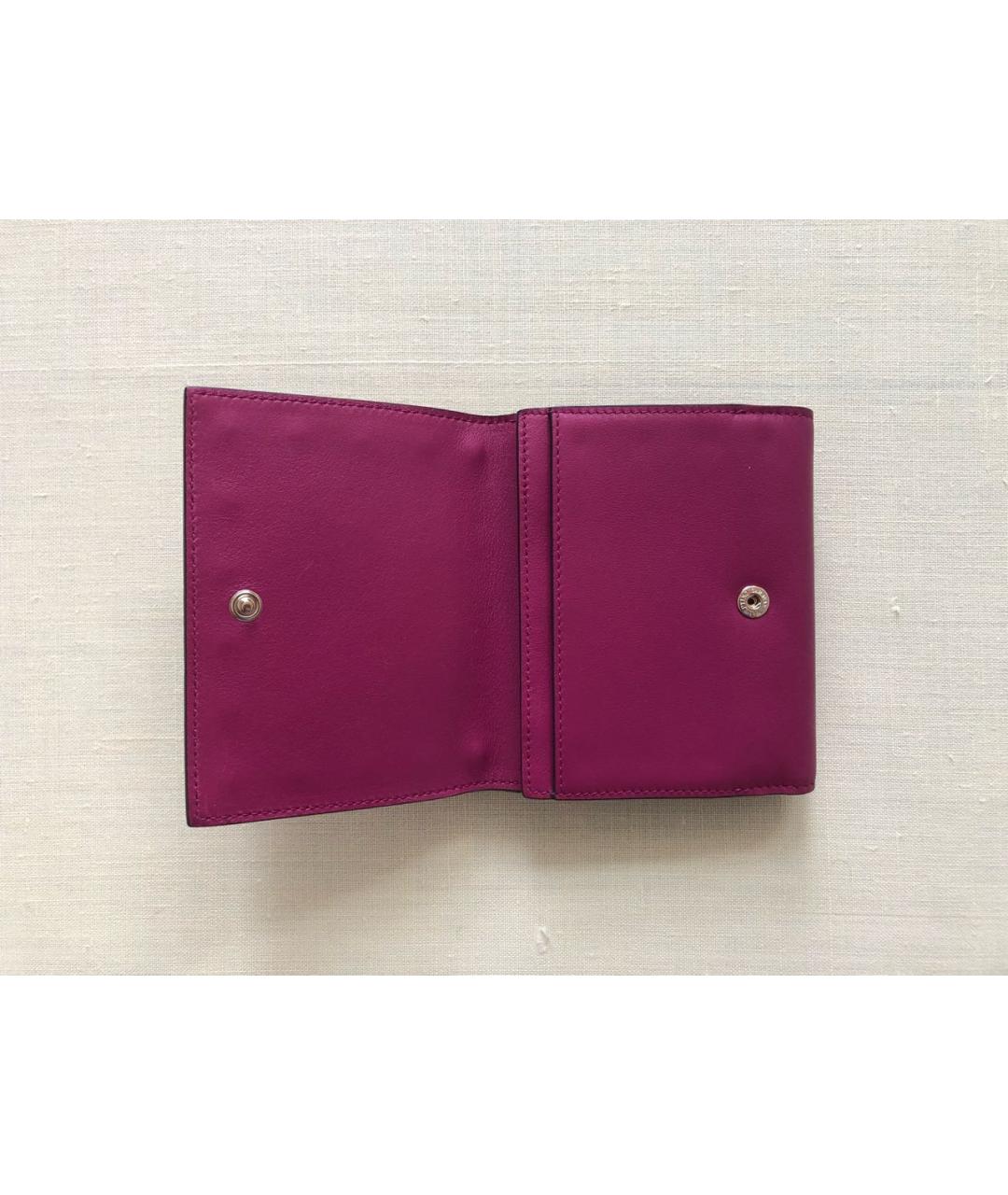 VALENTINO Фуксия кожаный кошелек, фото 4