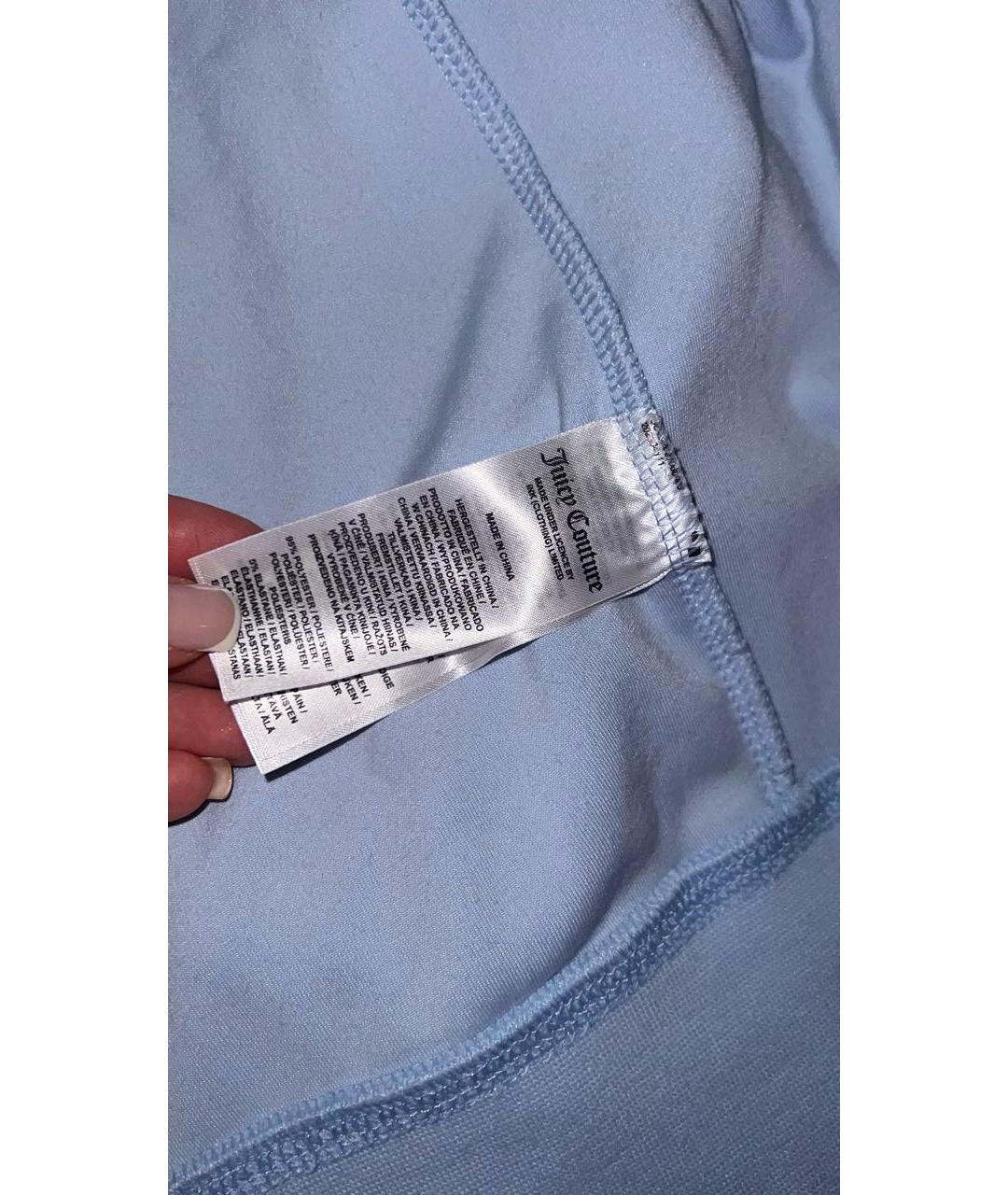 JUICY COUTURE Голубой велюровый спортивные костюмы, фото 6