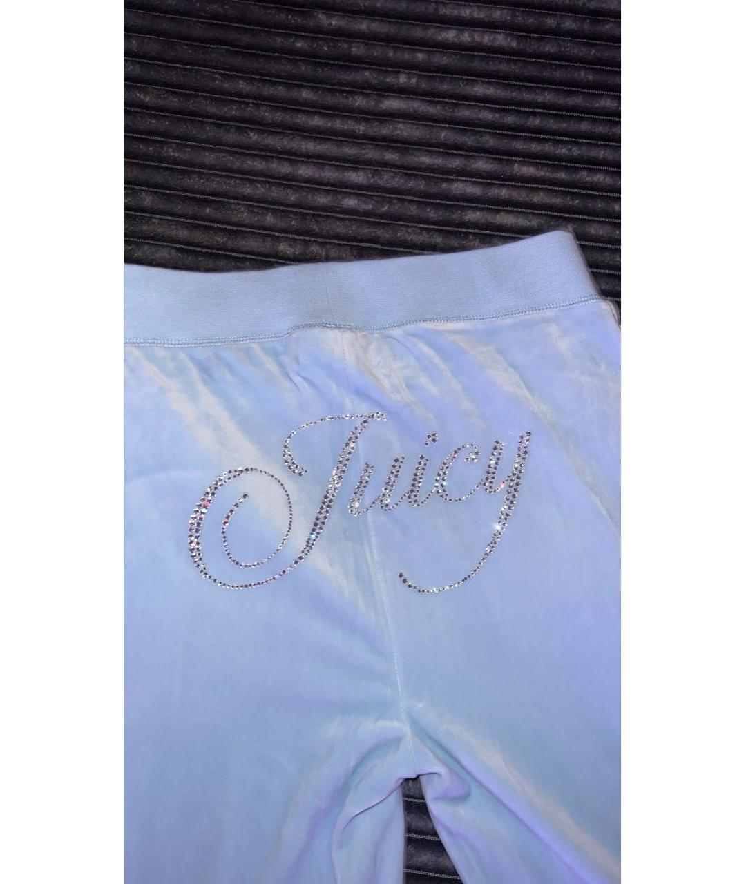 JUICY COUTURE Голубой велюровый спортивные костюмы, фото 8