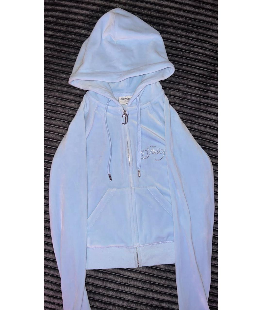 JUICY COUTURE Голубой велюровый спортивные костюмы, фото 3