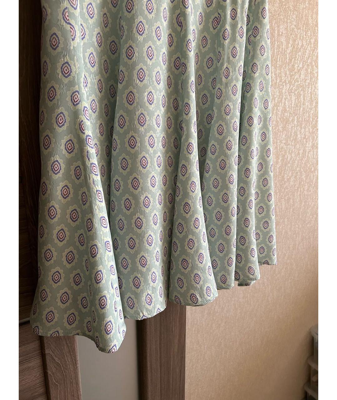 SANDRO Зеленые ацетатное повседневное платье, фото 4