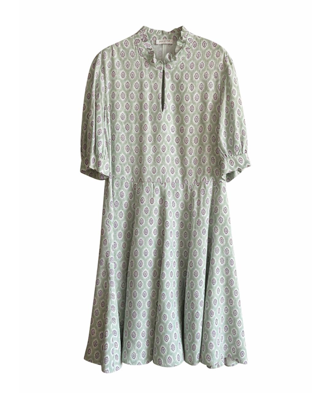 SANDRO Зеленые ацетатное повседневное платье, фото 1