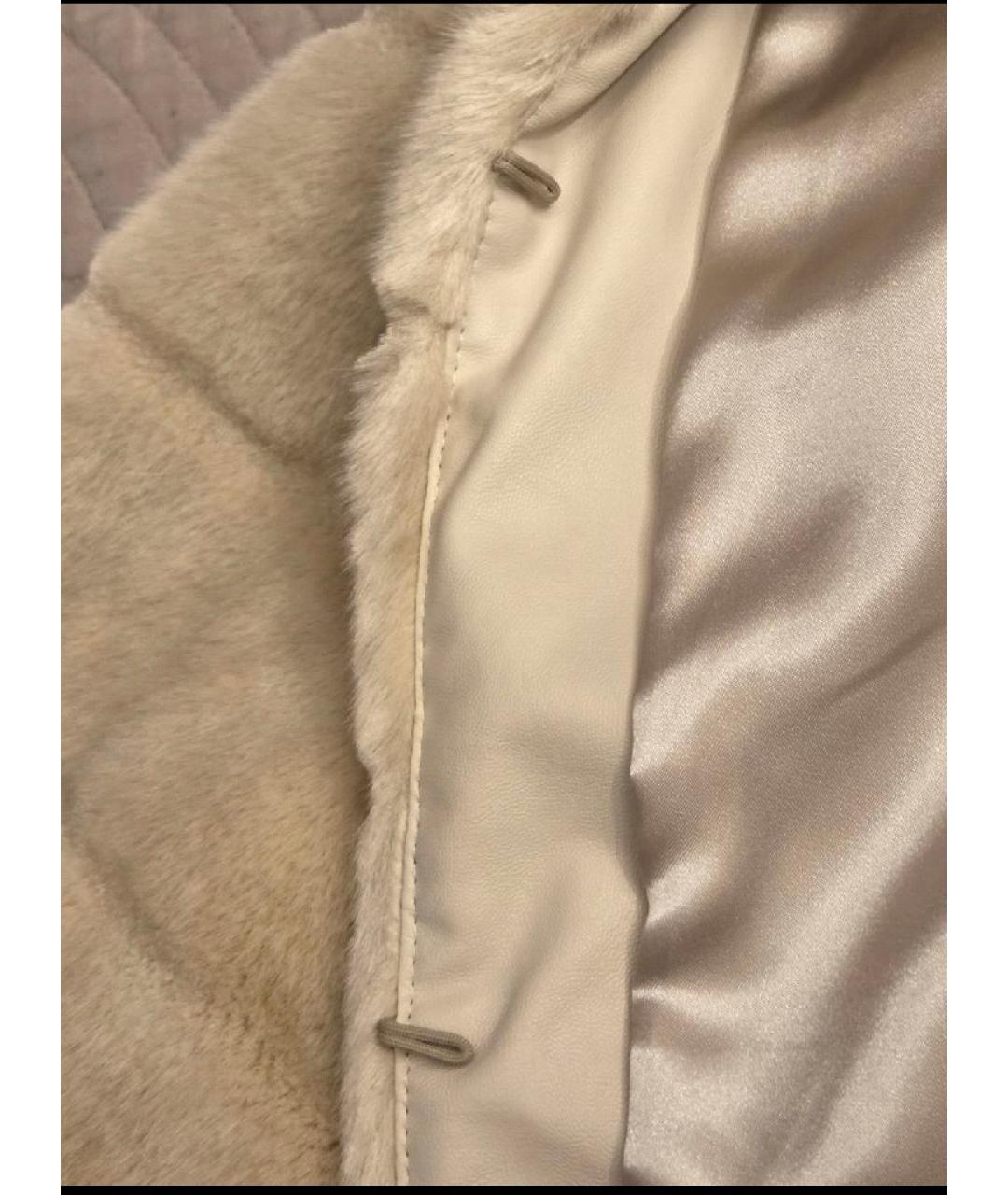 TRUSSARDI JEANS Бежевая полиэстеровая шуба, фото 8