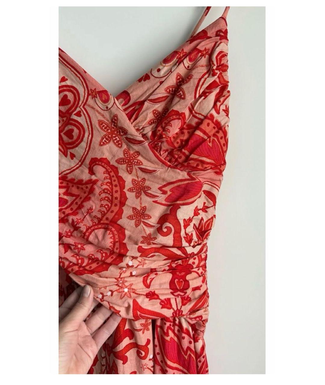 FARM RIO Красный льняной сарафан, фото 6