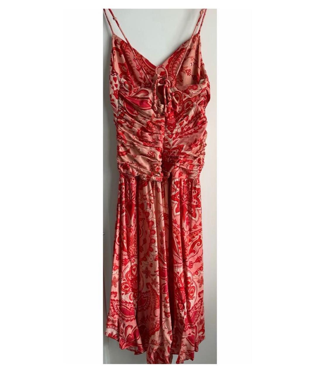 FARM RIO Красный льняной сарафан, фото 3