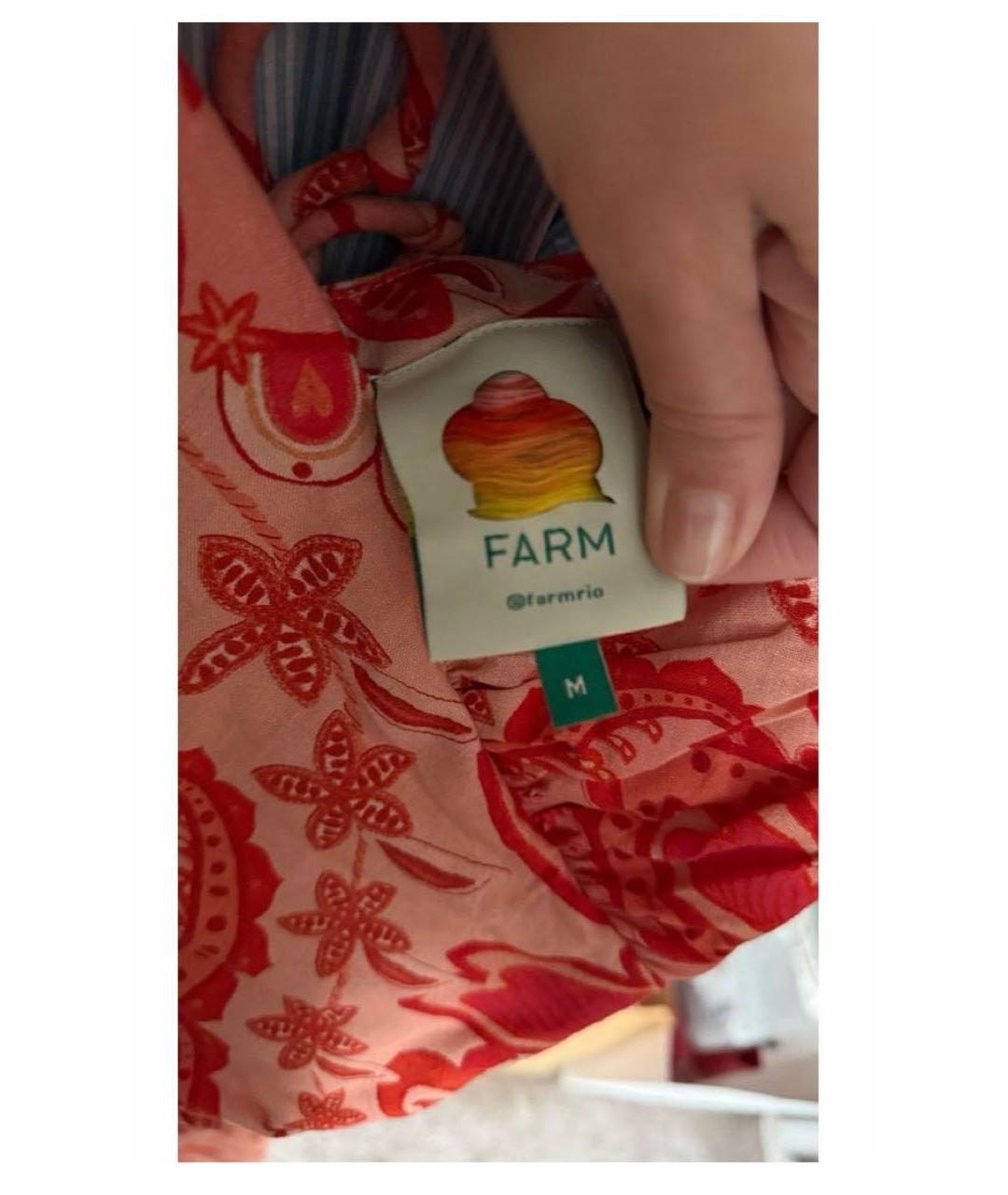 FARM RIO Красный льняной сарафан, фото 5