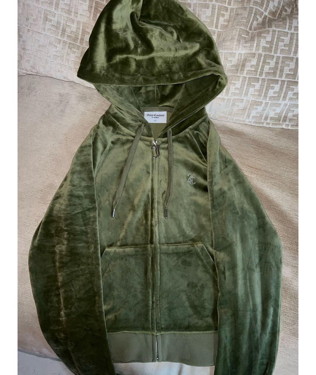 JUICY COUTURE Хаки велюровый спортивные костюмы, фото 3