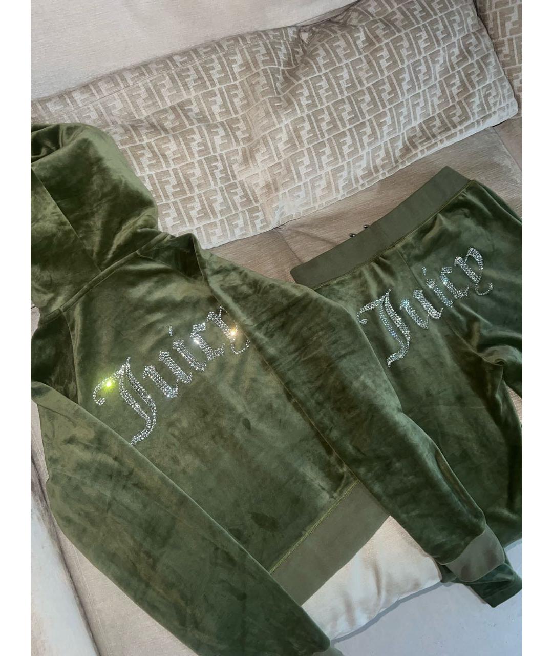 JUICY COUTURE Хаки велюровый спортивные костюмы, фото 2
