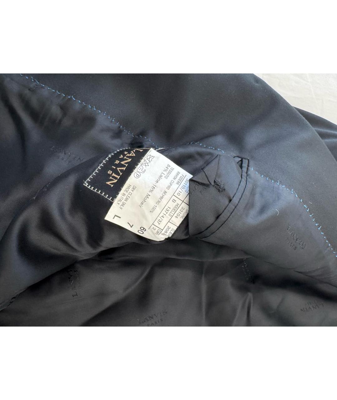 LANVIN Черный шерстяной пиджак, фото 3