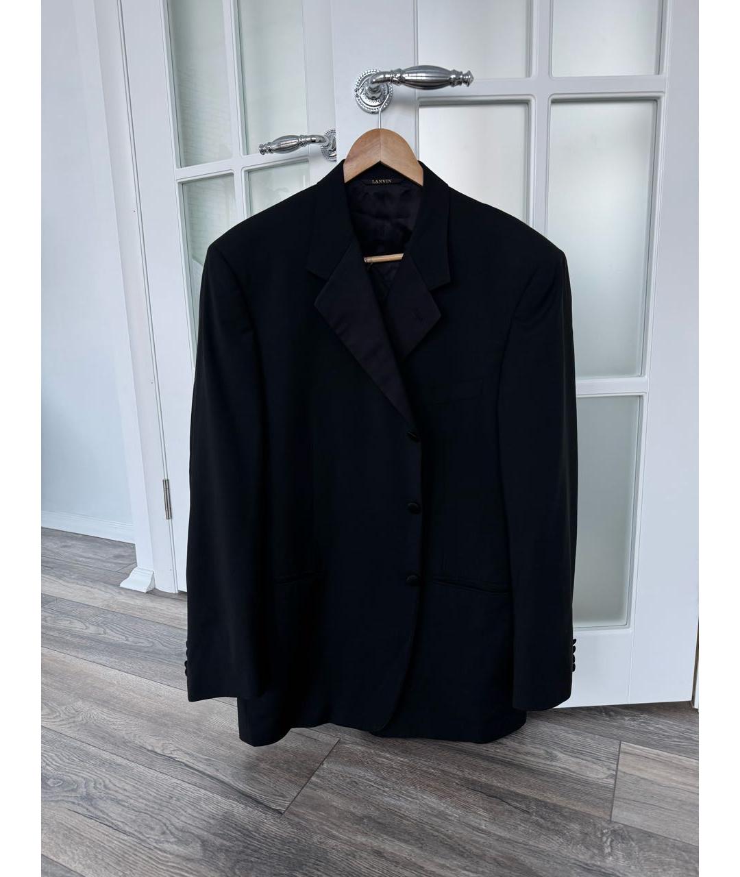 LANVIN Черный шерстяной пиджак, фото 9