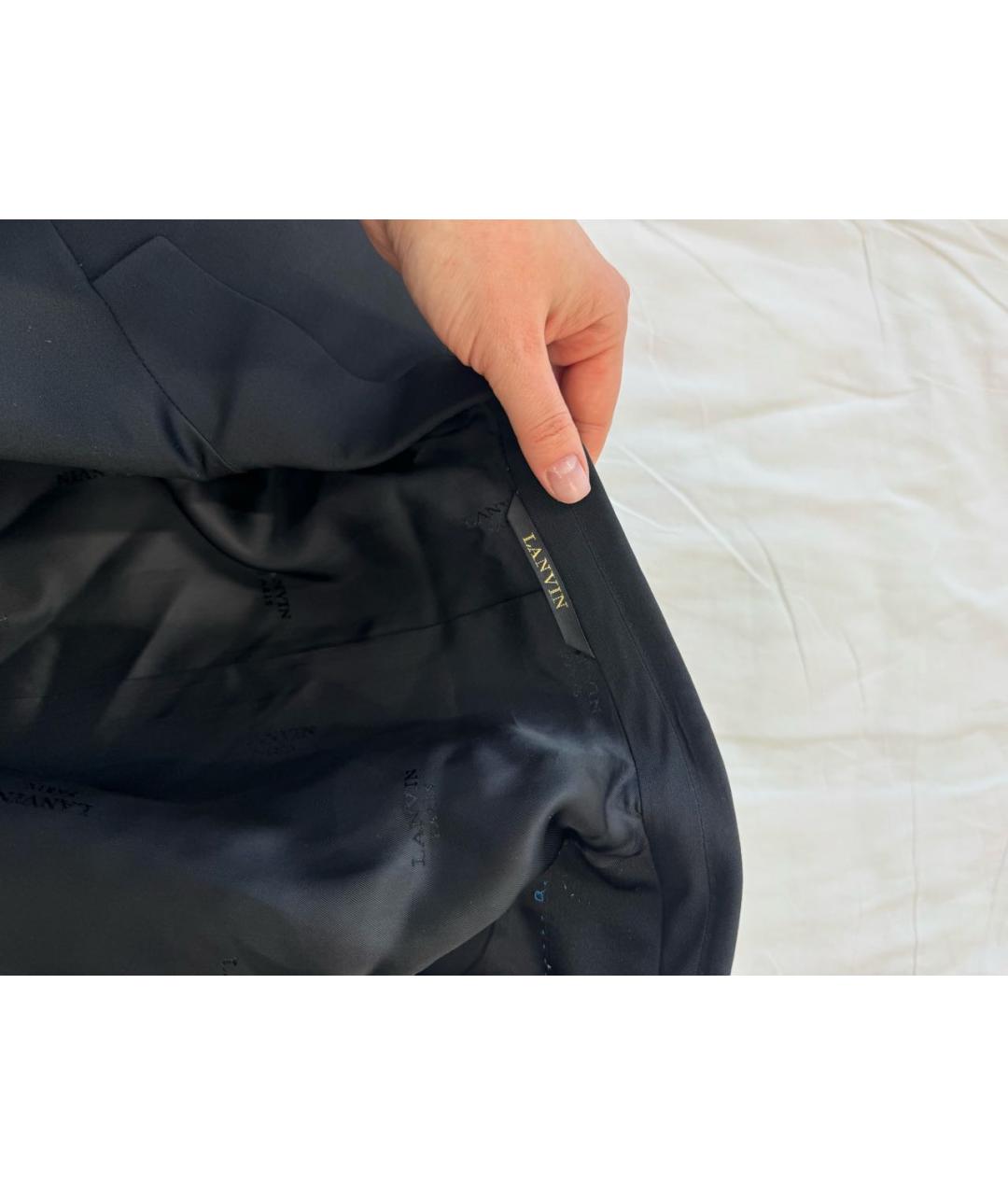 LANVIN Черный шерстяной пиджак, фото 7