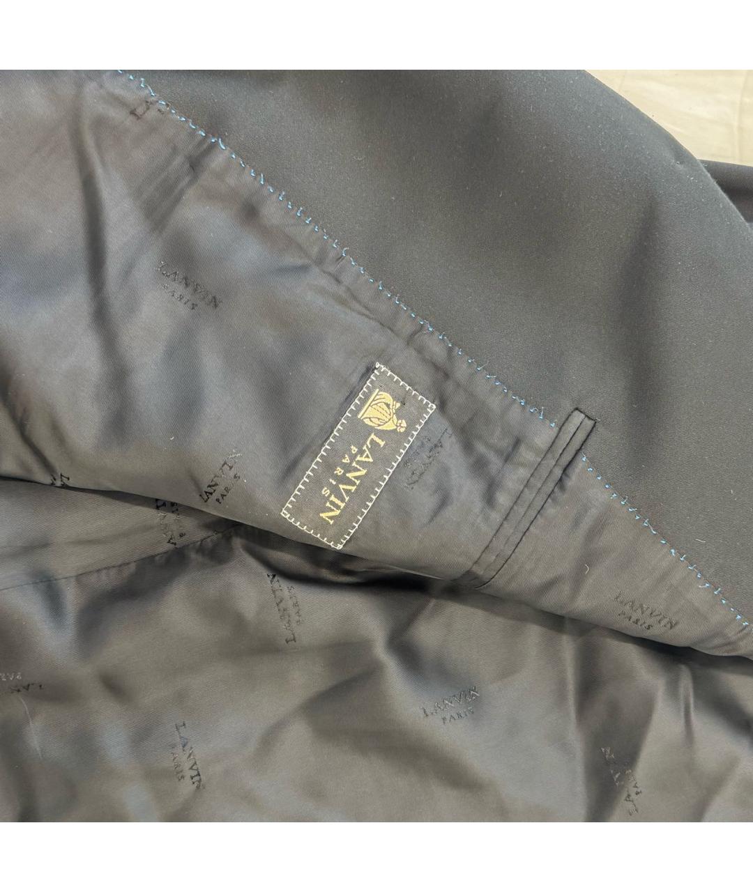 LANVIN Черный шерстяной пиджак, фото 8