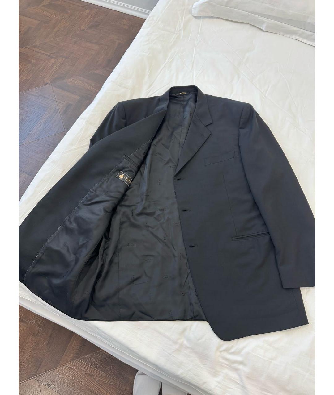 LANVIN Черный шерстяной пиджак, фото 5
