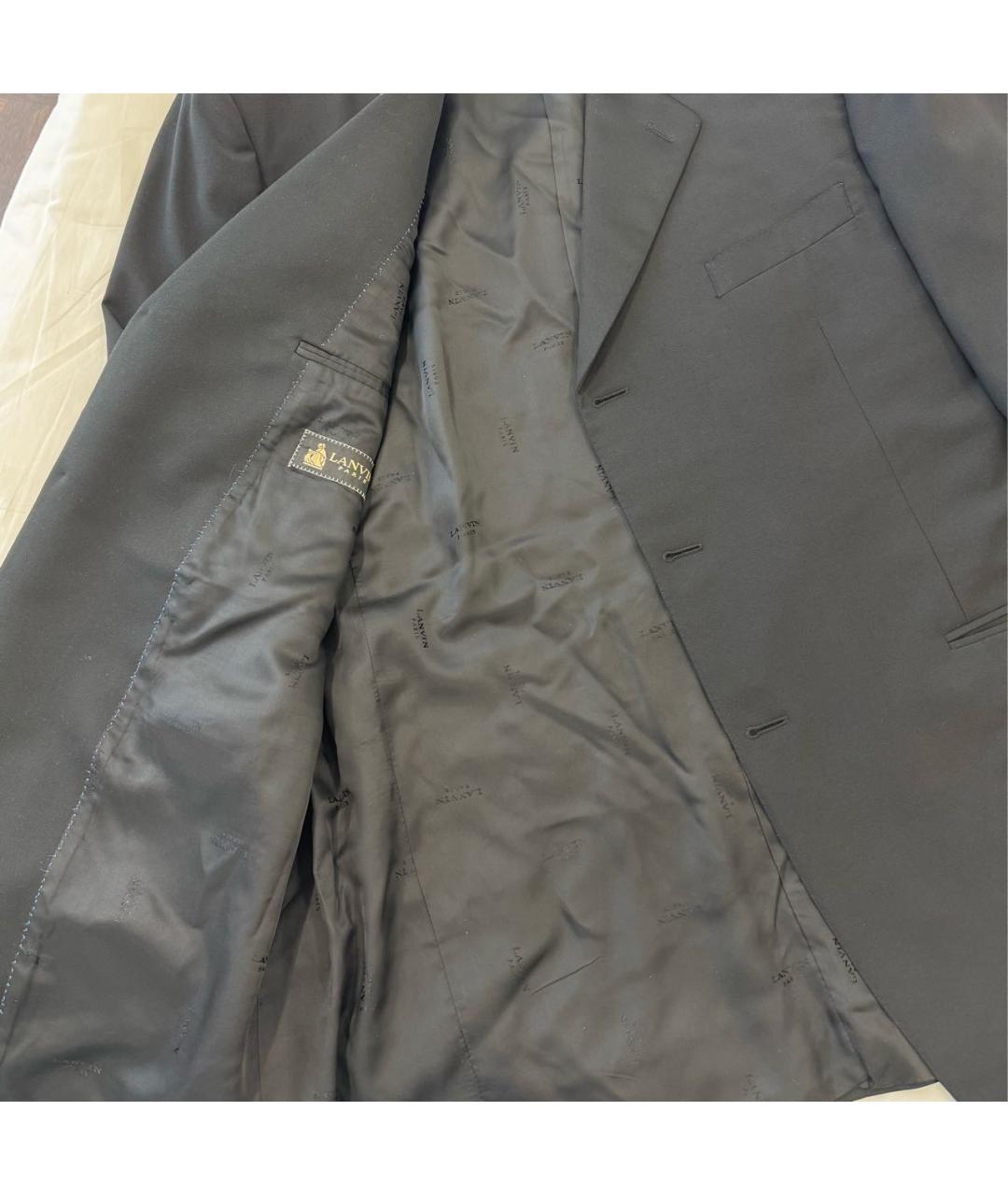 LANVIN Черный шерстяной пиджак, фото 6