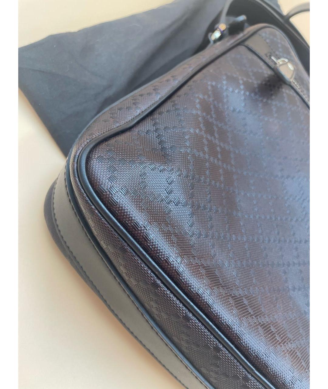 GUCCI Коричневая кожаная сумка на плечо, фото 2