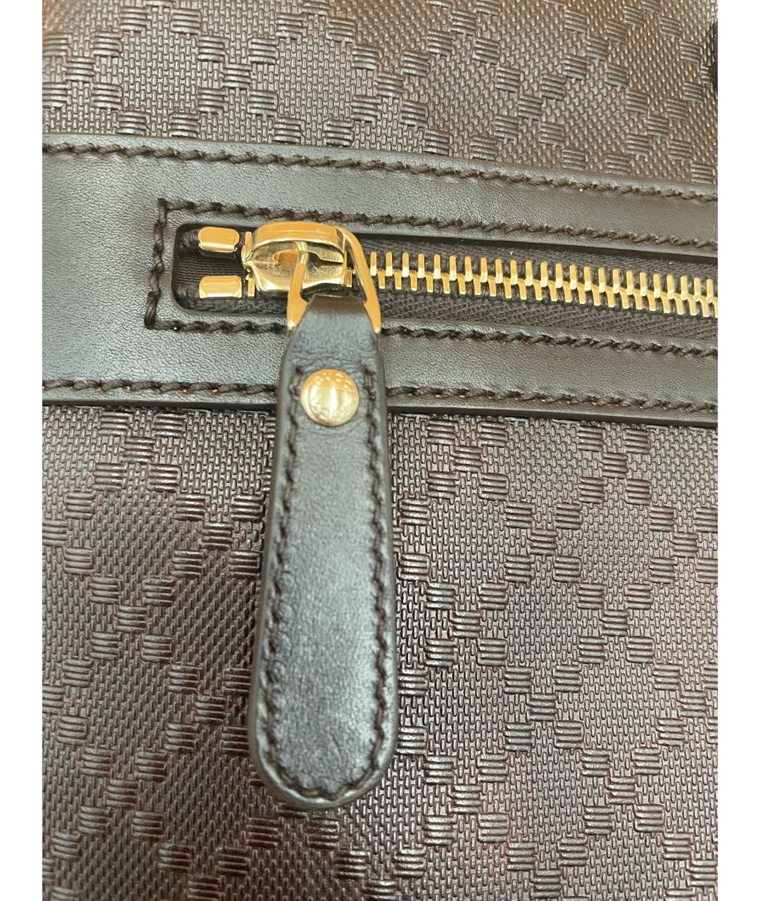 GUCCI Коричневая кожаная сумка на плечо, фото 6