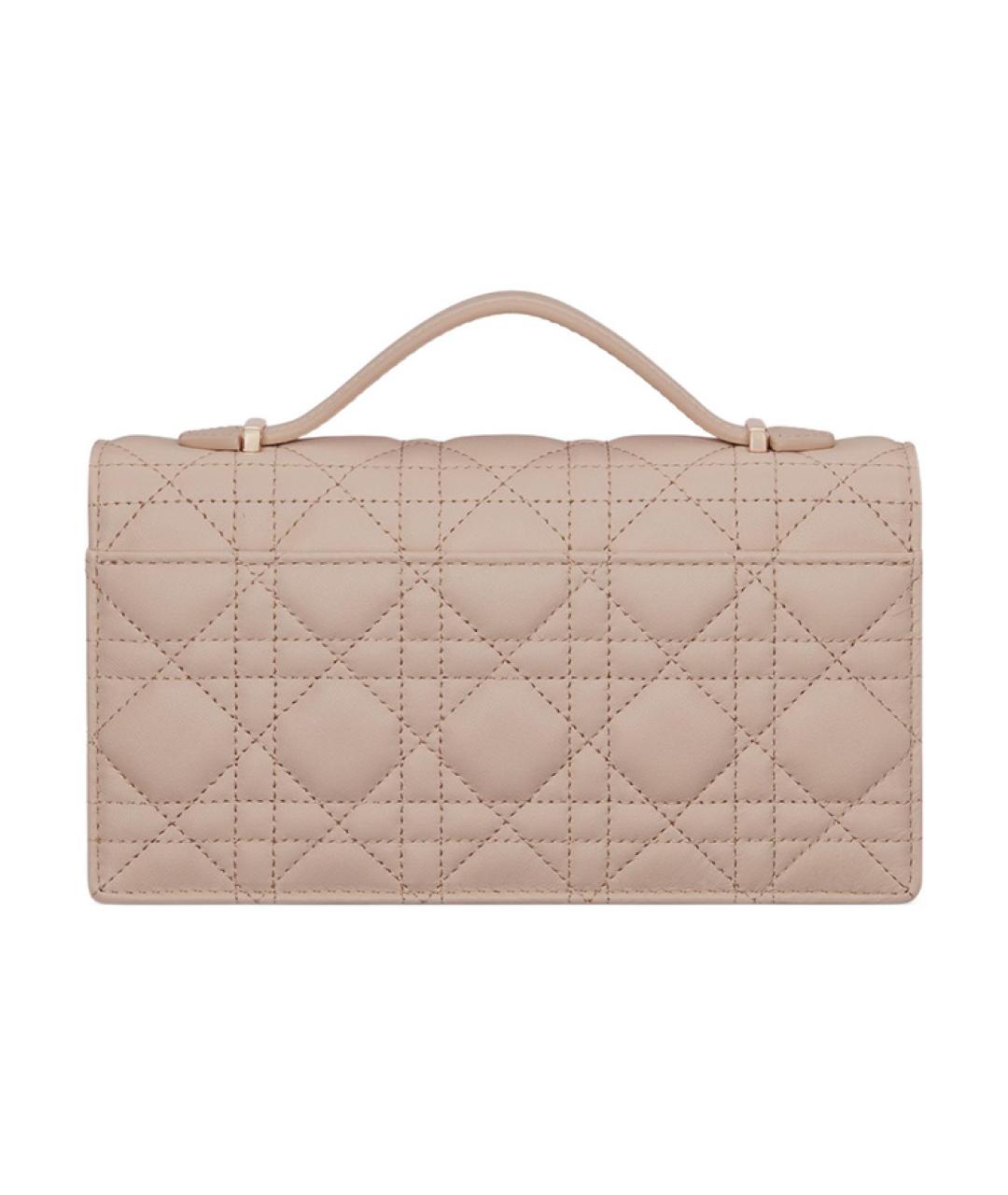 CHRISTIAN DIOR Розовая кожаная сумка с короткими ручками, фото 4