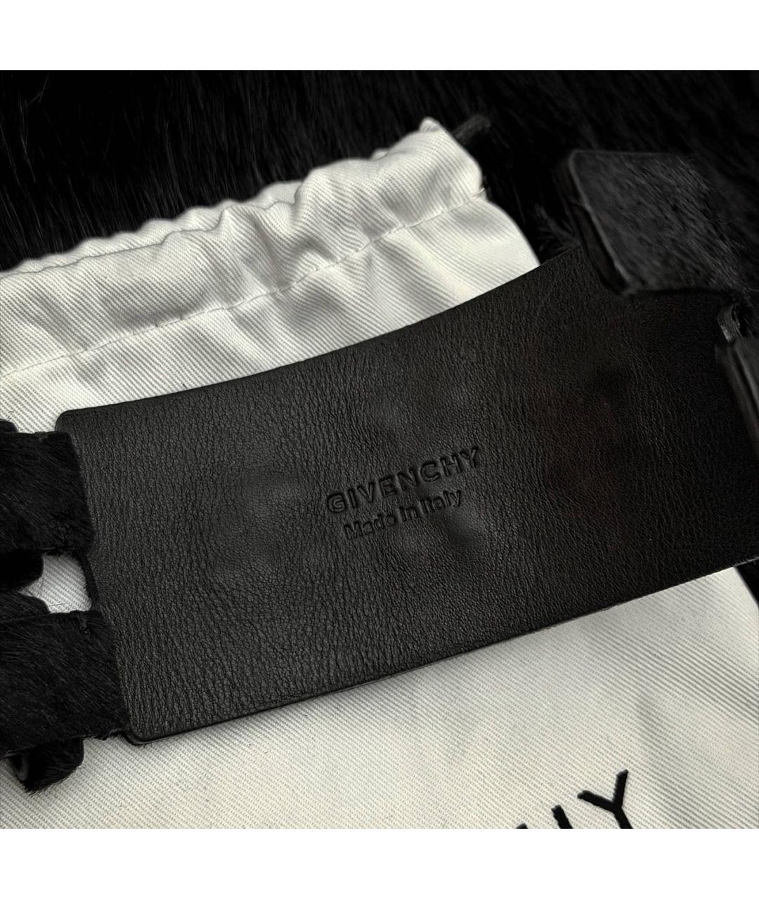 GIVENCHY Черный кожаный браслет, фото 4