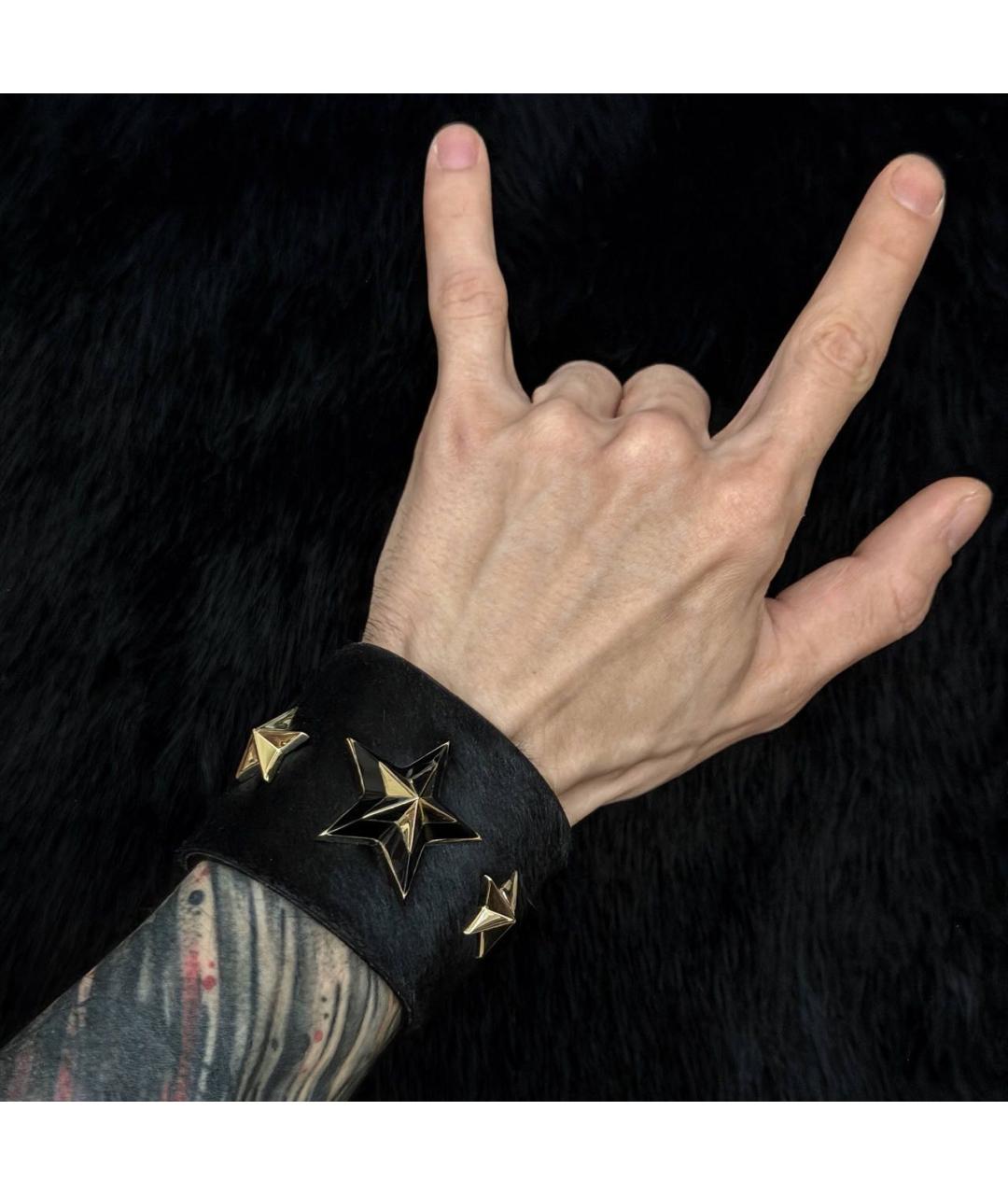 GIVENCHY Черный кожаный браслет, фото 6