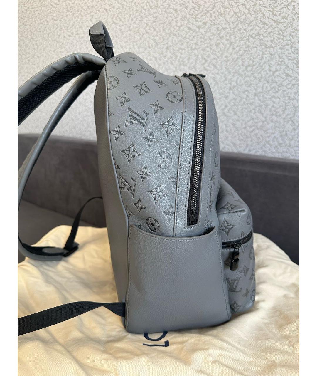 LOUIS VUITTON Серый кожаный рюкзак, фото 2