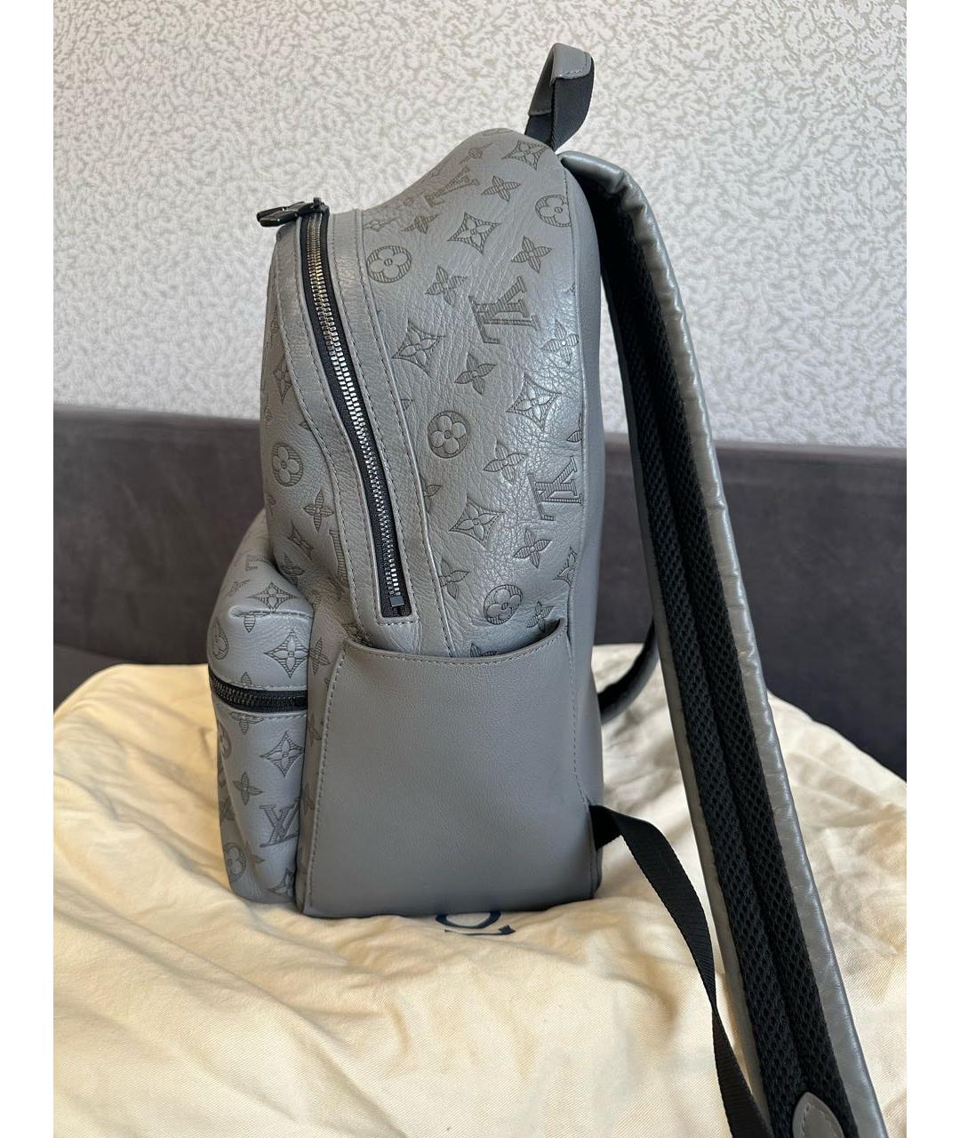 LOUIS VUITTON Серый кожаный рюкзак, фото 5