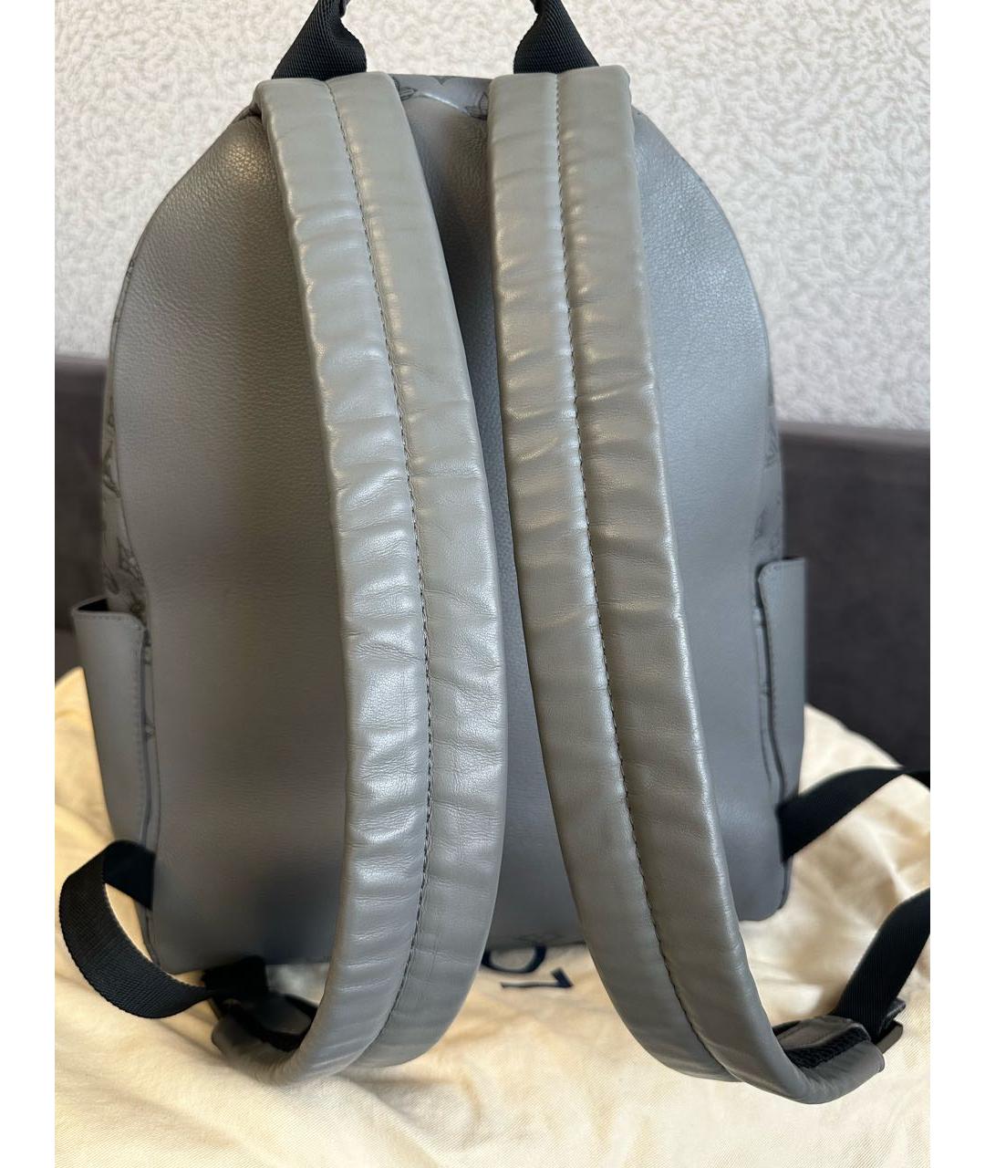 LOUIS VUITTON Серый кожаный рюкзак, фото 3