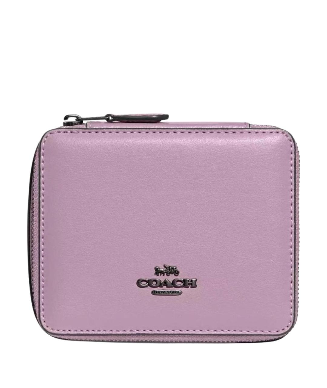 COACH Розовая кожаная косметичка, фото 1