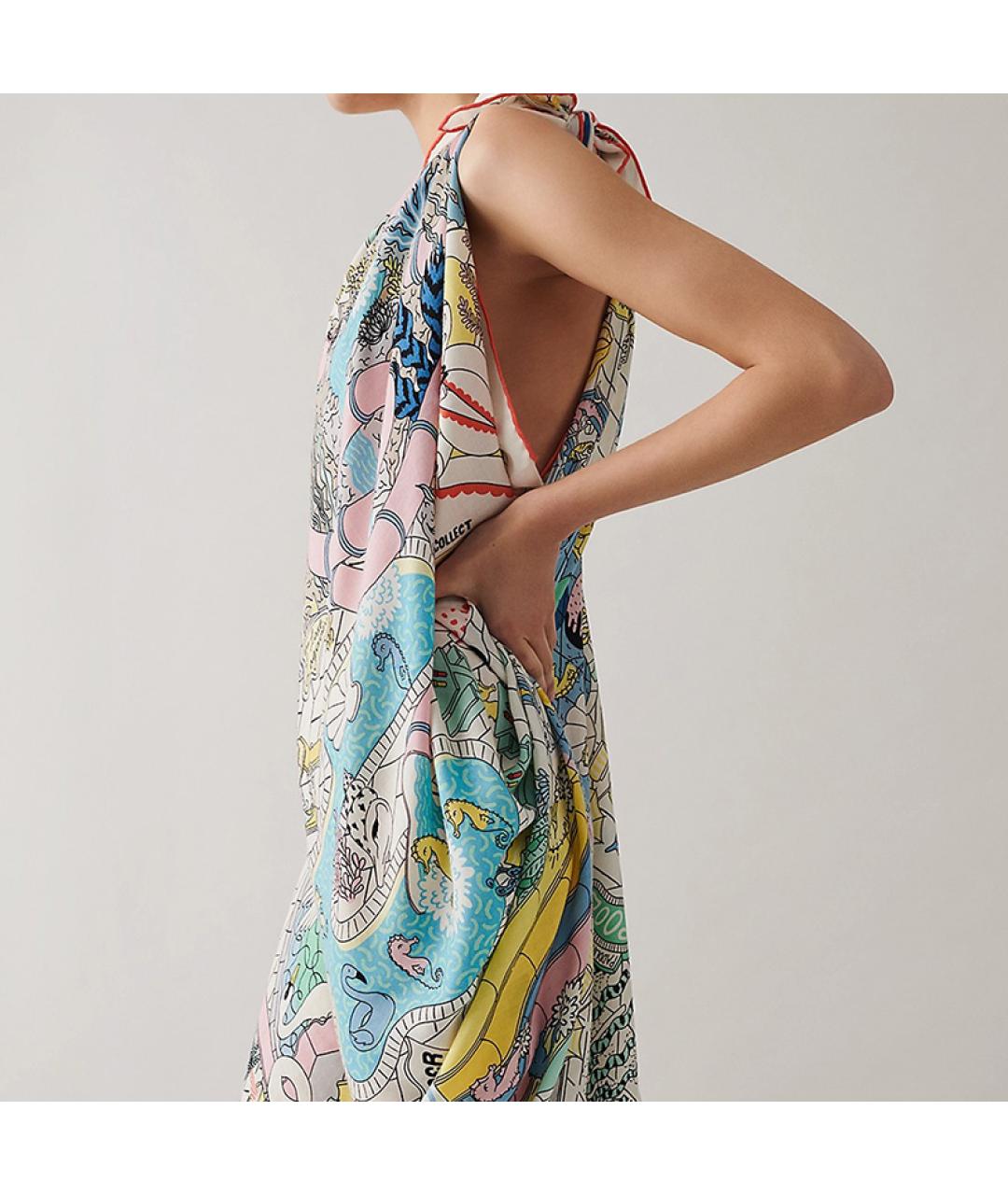 HERMES Белый платок, фото 2