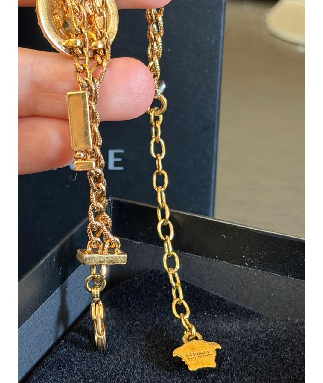 VERSACE Золотой металлический браслет, фото 4