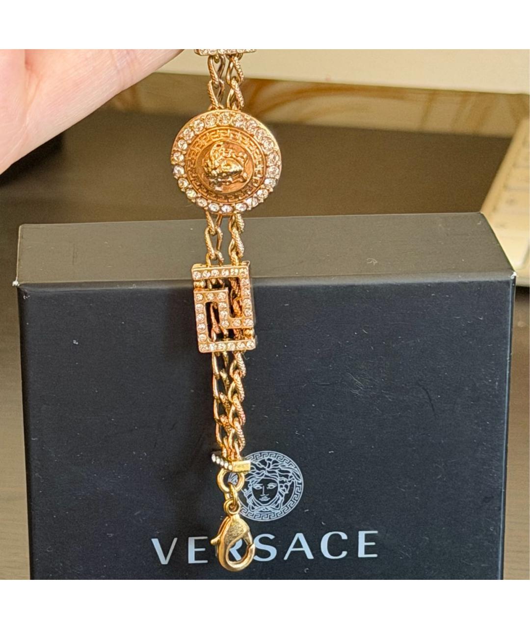 VERSACE Золотой металлический браслет, фото 5