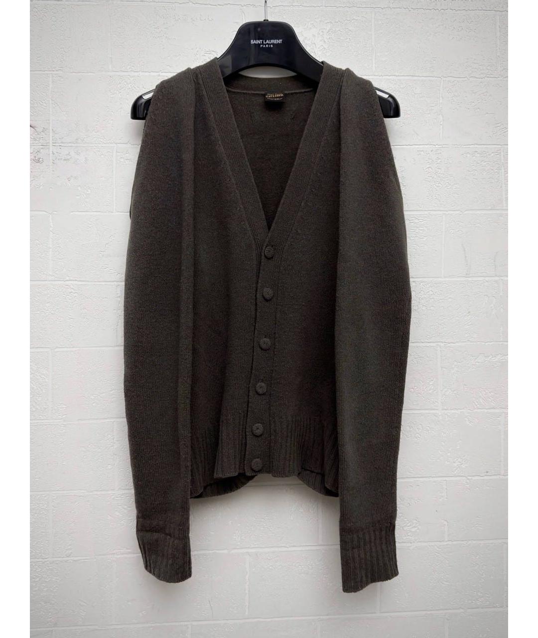 JEAN PAUL GAULTIER Антрацитовый шерстяной кардиган, фото 3