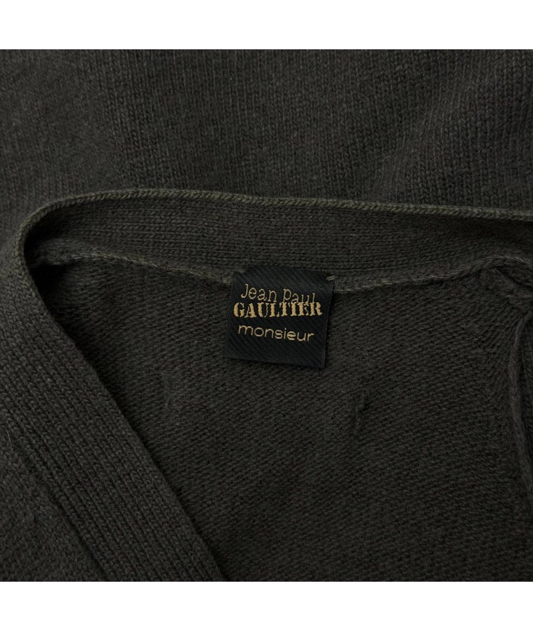 JEAN PAUL GAULTIER Антрацитовый шерстяной кардиган, фото 2