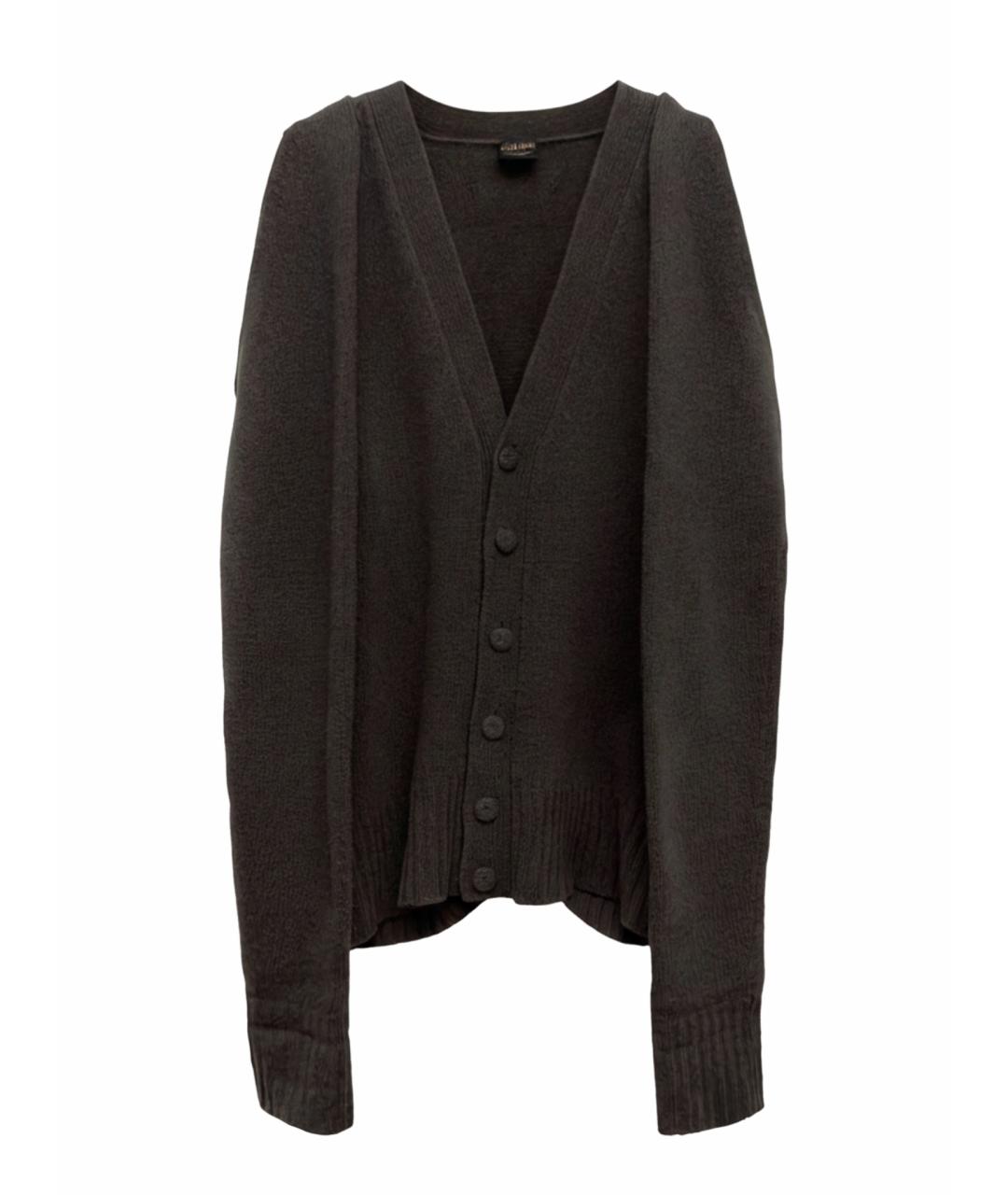 JEAN PAUL GAULTIER Антрацитовый шерстяной кардиган, фото 1