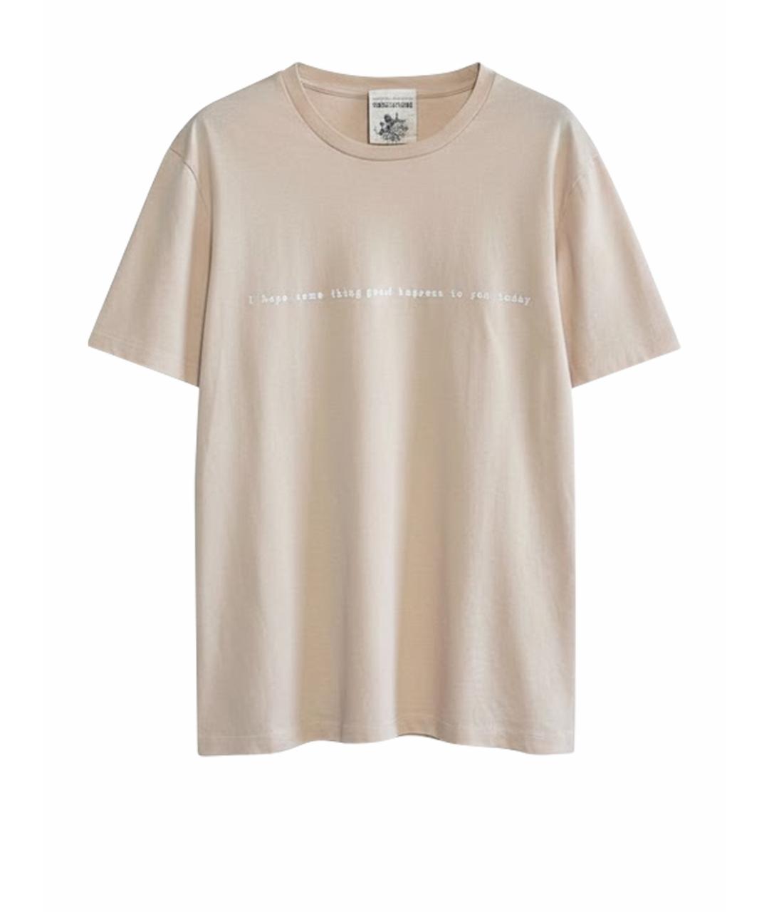 SEMICOUTURE Бежевая хлопковая футболка, фото 1