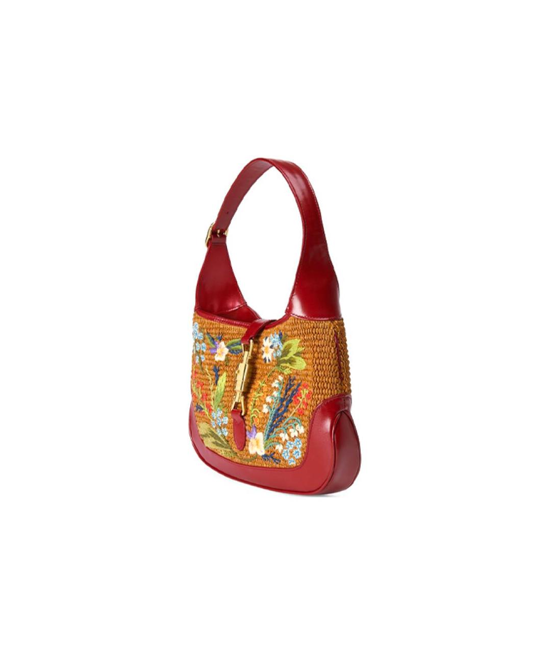 GUCCI Красная пелетеная сумка через плечо, фото 2