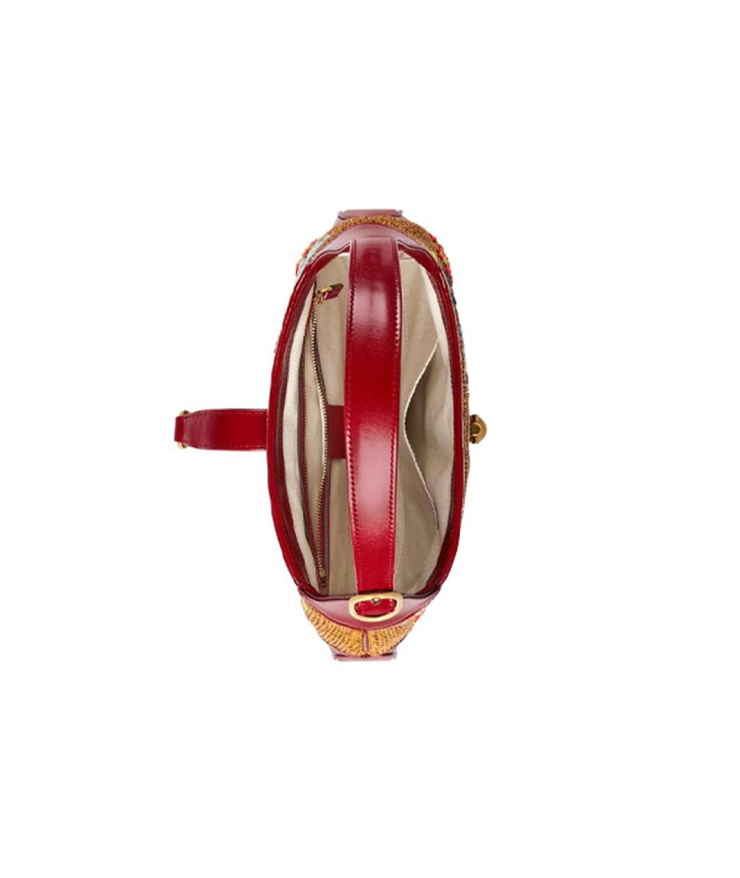 GUCCI Красная пелетеная сумка через плечо, фото 5