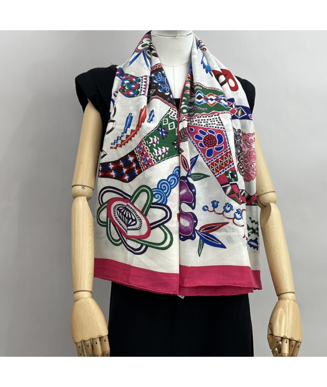 HERMES Мульти шелковый платок, фото 2