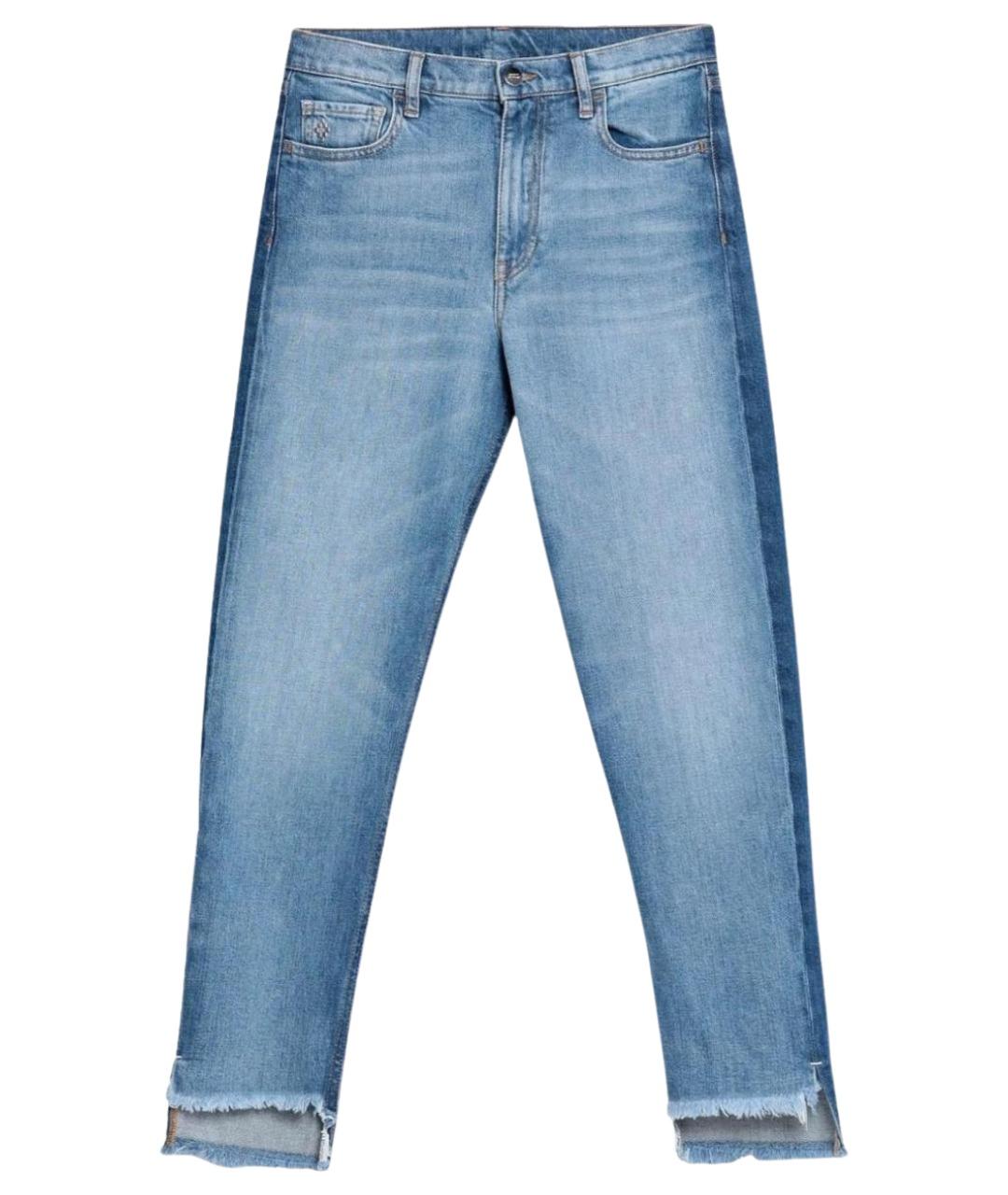 MARCELO BURLON Голубые хлопко-эластановые джинсы слим, фото 1