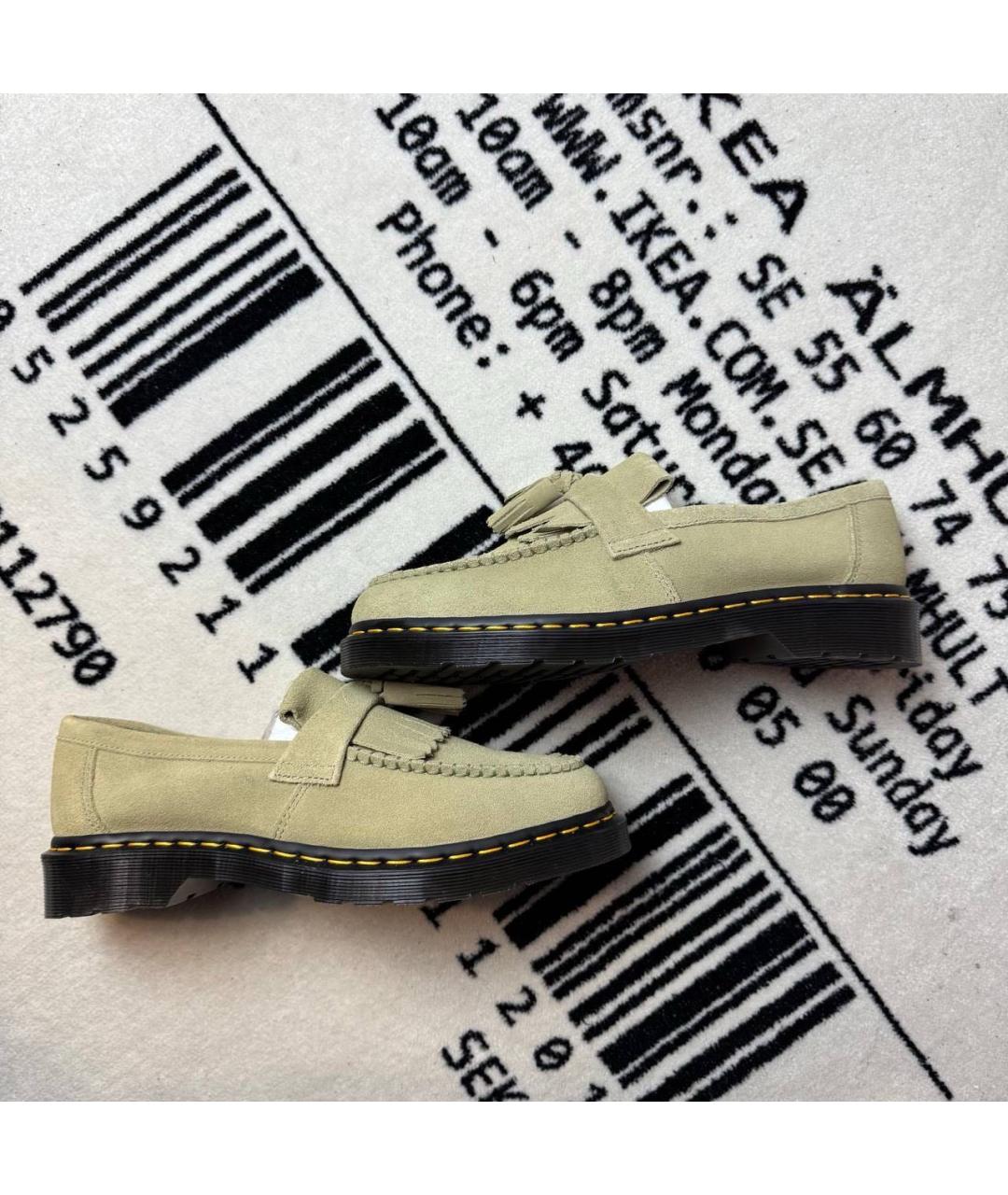 DR. MARTENS Зеленые замшевые лоферы, фото 6
